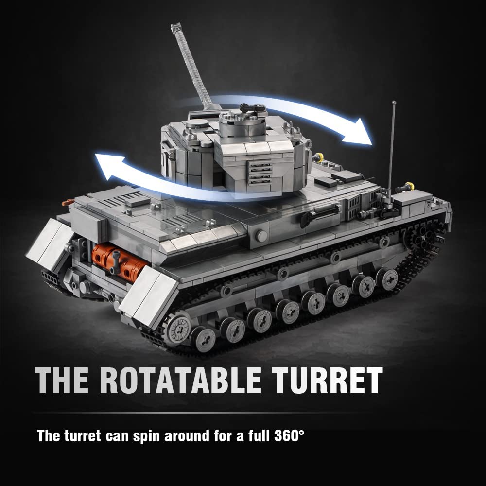 DAHONPA Military Series Panzer-Ⅳ Tank Building Blocks Set with 1328 Pieces