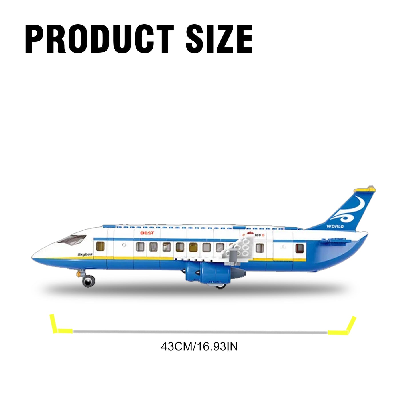 DAHONPA City Passenger Airplane Building Set, Airport Helicopters Plane Building Block Toy, Planes Model Toys Gifts for Kids Boys Girls