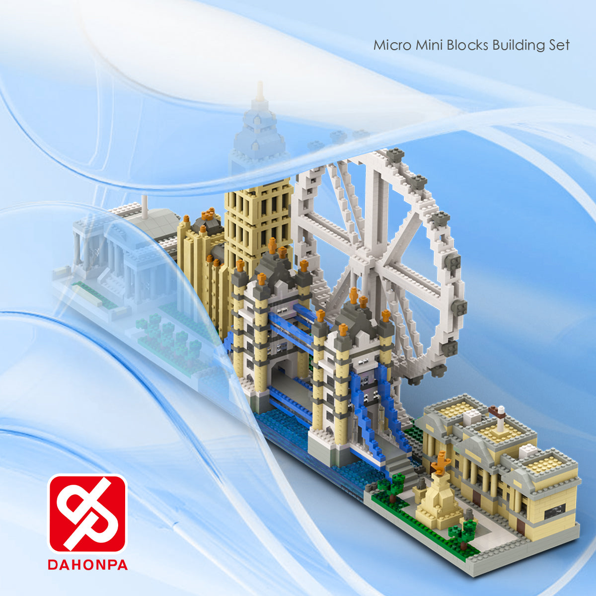 DAHONPA Architecture Series London Skyline Micro Mini Building Blocks Set with 3076 Pieces