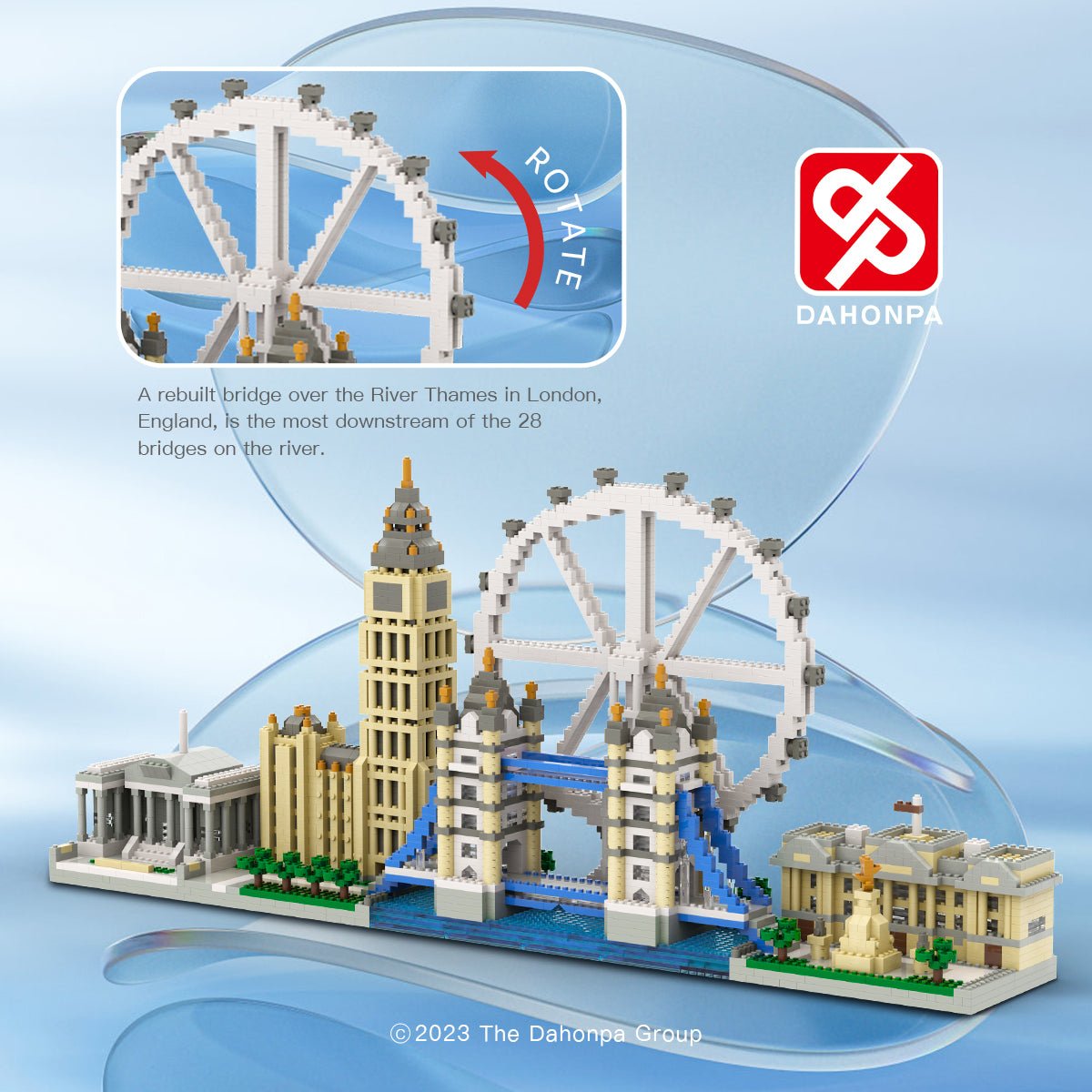 DAHONPA Architecture Series London Skyline Micro Mini Building Blocks Set with 3076 Pieces