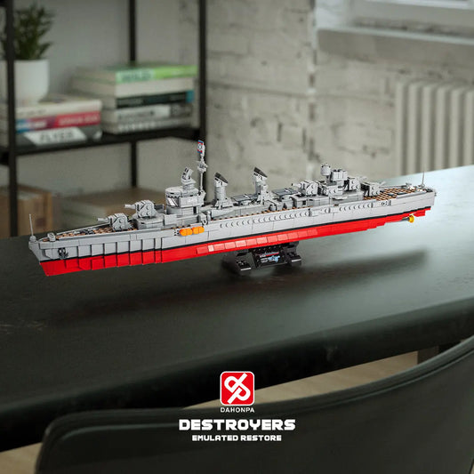 DAHONPA Fletcher Class Destroyer Building Blocks Toy Set with 1338 Pieces DAHONPA