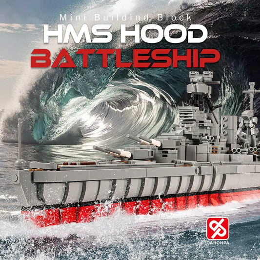DAHONPA Ship Series HMS Hood Battleship Building Blocks Set with 1731 Pieces DAHONPA