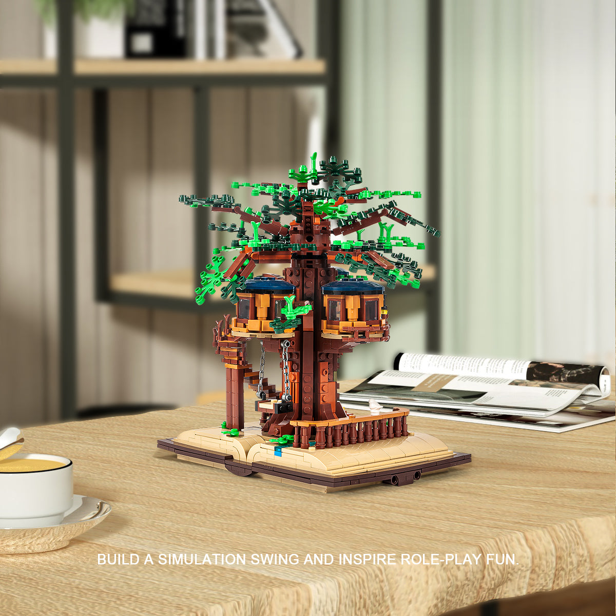DAHONPA Grimoire Series Tree House Building Blocks Toys Set with 969 Pieces