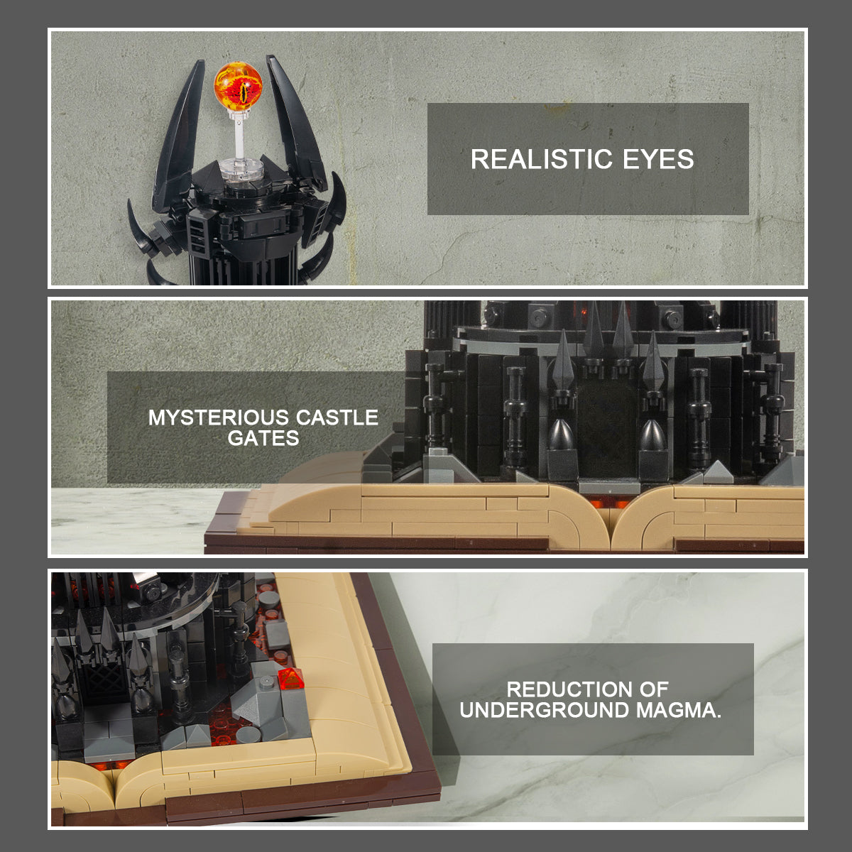 DAHONPA Grimoire Series Dark Tower Building Blocks Sets with 969 Pieces