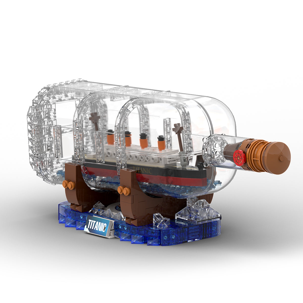 DAHONPA Ship Series Titanic Ship in a Bottle Building Blocks Set with 878 Pieces