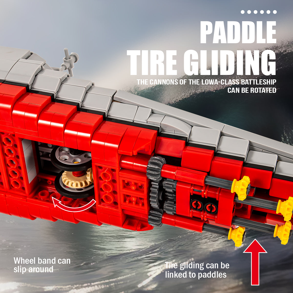 DAHONPA Ship Series HMS Hood Battleship Building Blocks Set with 1731 Pieces