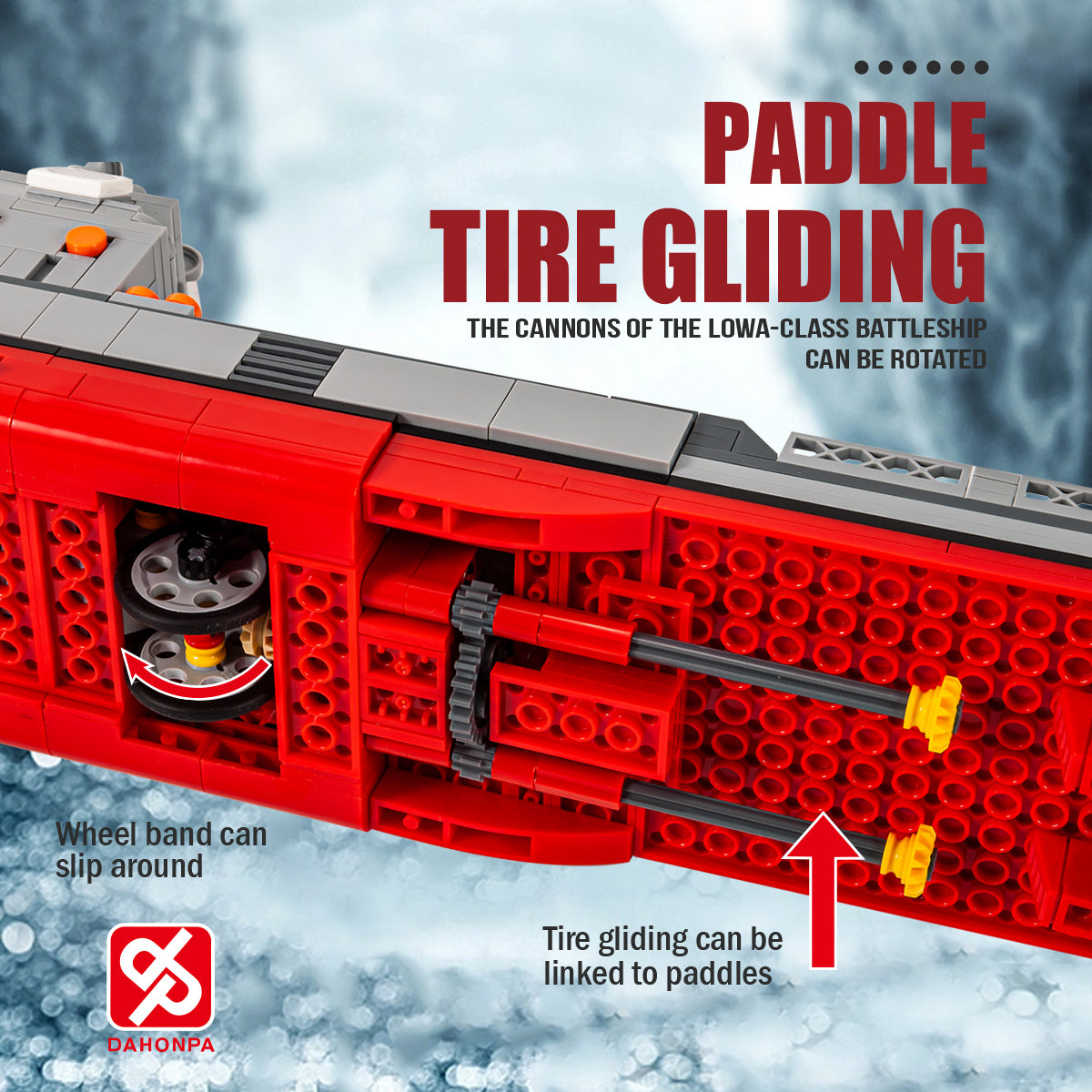 DAHONPA Ship Series Ticonderoga-Class Cruiser Building Blocks Set with 1528 Pieces