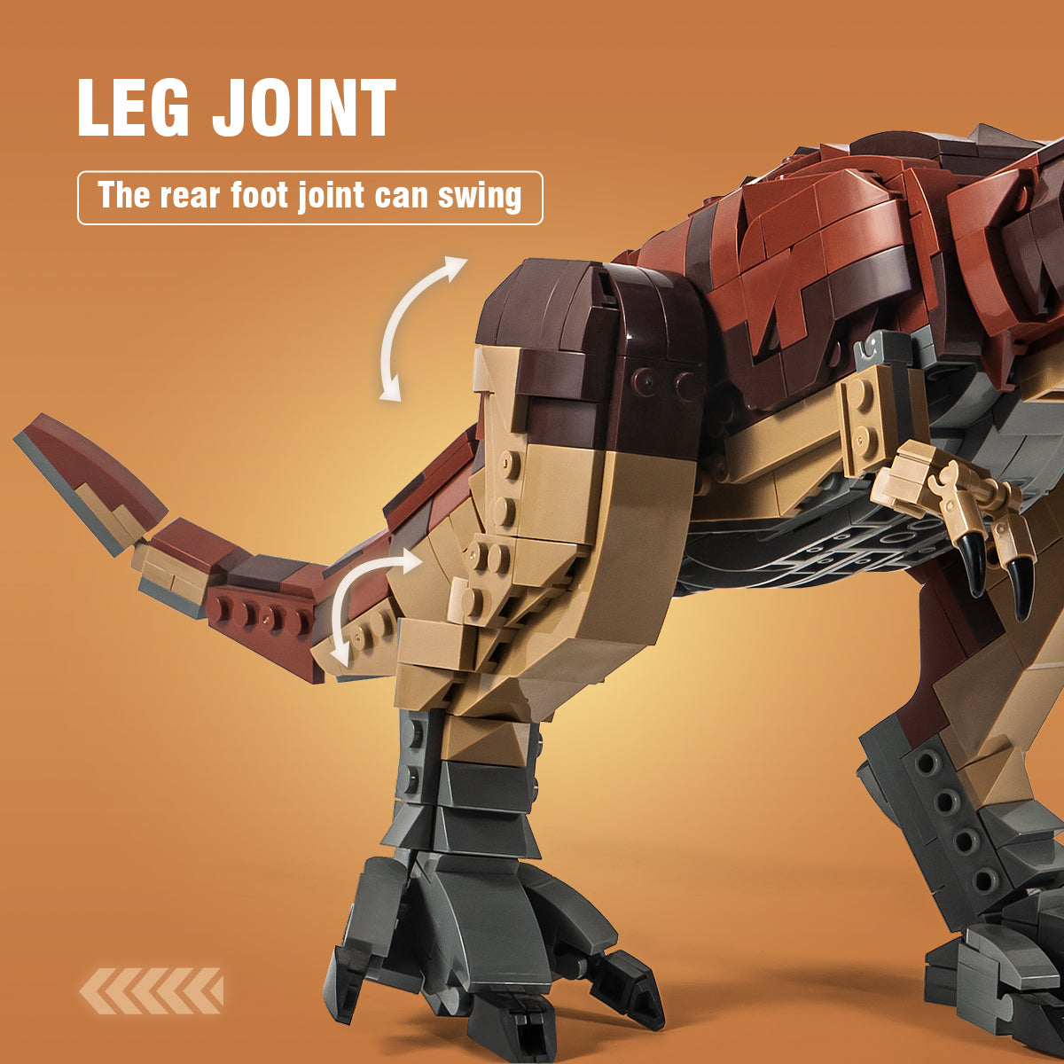 DAHONPA Dinosaur Series Tyrannosaurus Model Building Block Set, with 939 Pieces, Building Blocks Toys Gifts for Kids and Adults
