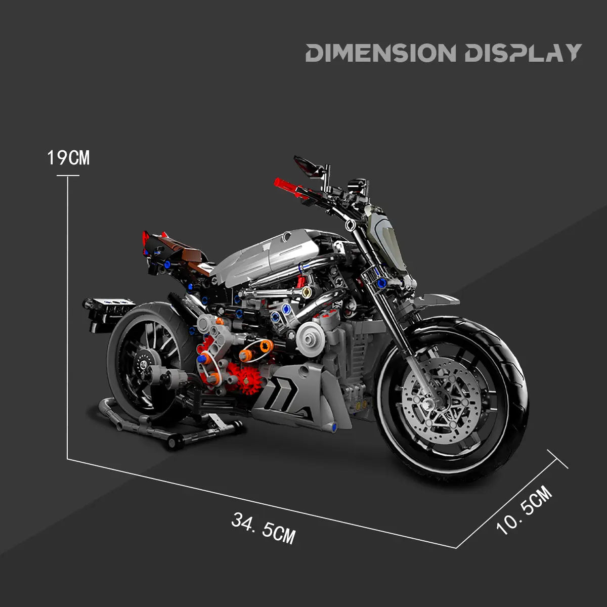DAHONPA Motorcycle Building Blocks Set, 827 Pieces Bricks, Collectible Building Kit for Kids or Adults DAHONPA