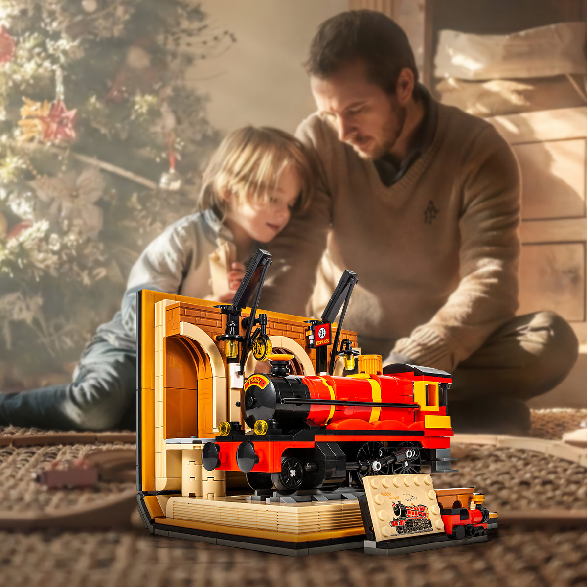 DAHONPA Magic Express Train Building Block Set, 929 Pieces Building Kit Collectible and Display Toys Gift for Kids and Adults
