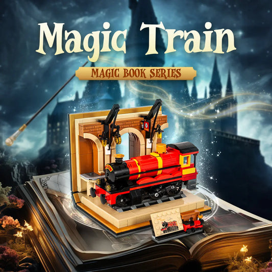 DAHONPA Magic Express Train Building Block Set, 929 Pieces Building Kit Collectible and Display Toys Gift for Kids and Adults DAHONPA