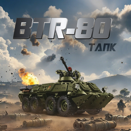 DAHONPA BTR-80AS Infantry Fighting Vehicle Building Blocks Set |2-in-1 Military Model Kit