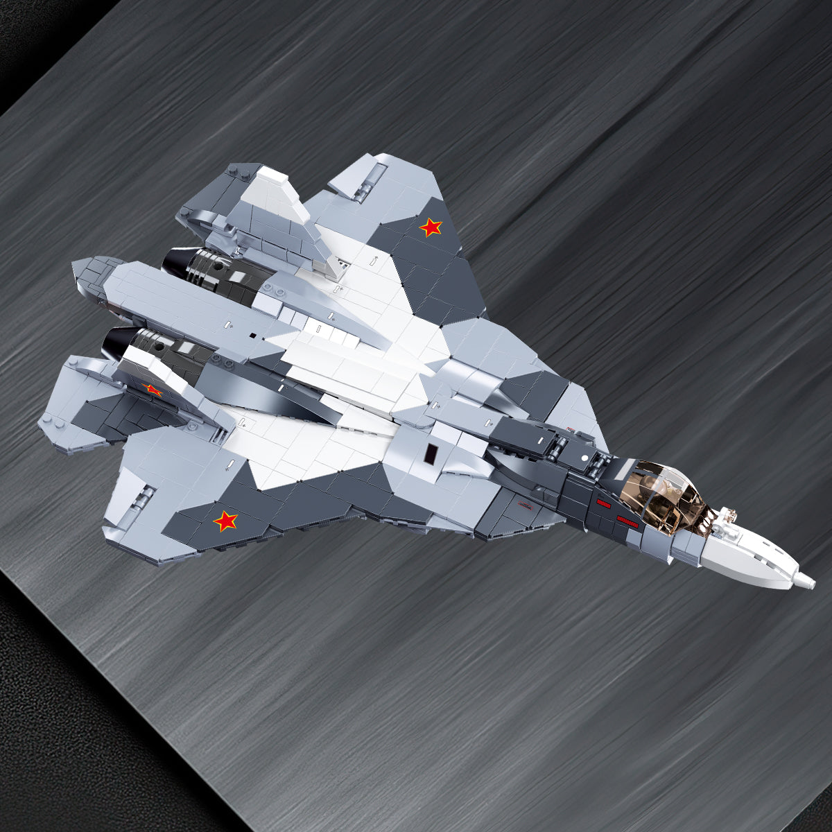 DAHONPA Military Series Su-57 Felon Fighter Building Blocks Set with 893 Pieces