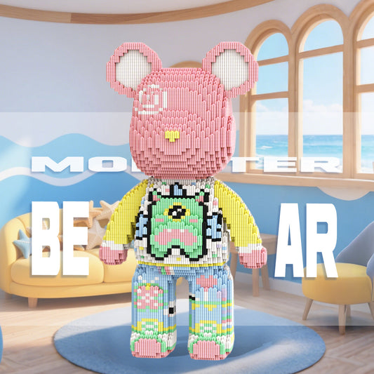 DAHONPA Cool Graffiti Monster Bear Micro Building Blocks Set (5700 PCS) – DIY Childlike Trendy Bear Figurine Toy for Kids & Adults DAHONPA
