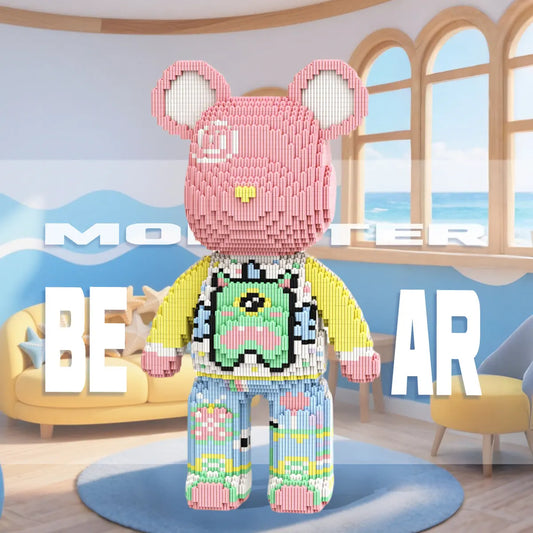 DAHONPA Cool Graffiti Monster Bear Micro Building Blocks Set (5700 PCS) – DIY Childlike Trendy Bear Figurine Toy for Kids & Adults DAHONPA