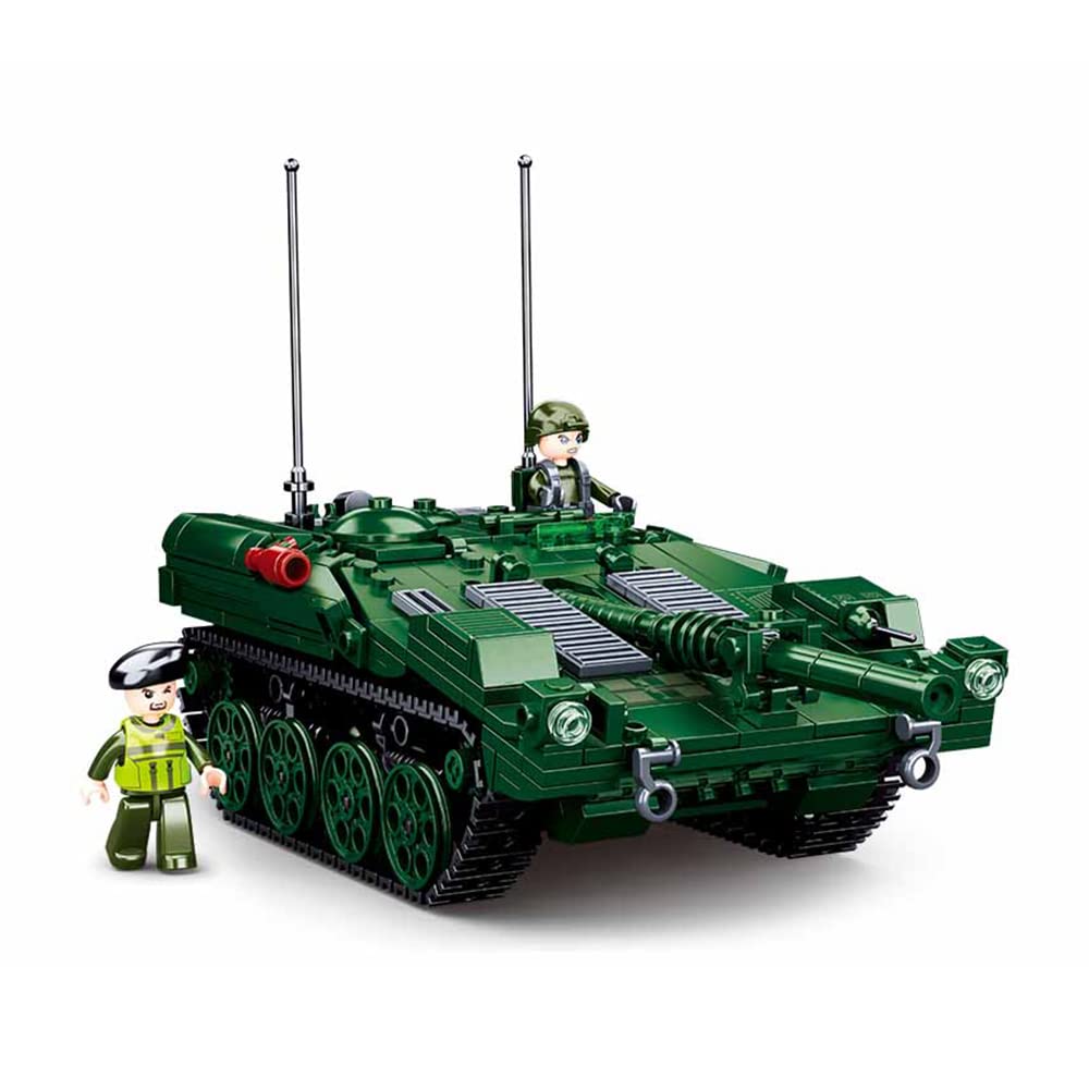 DAHONPA Military Series Stridsvagn 103 Tank Army Building Blocks Set with 692 Pieces