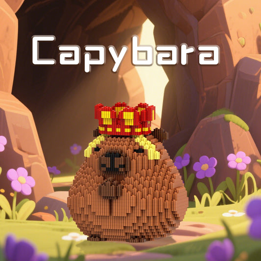 DAHONPA Animals Series Capybara Toy Micro Building Block Set, 1780 Pieces with Tang Seng's Costume Design, Special Decoration Present for Adults DAHONPA