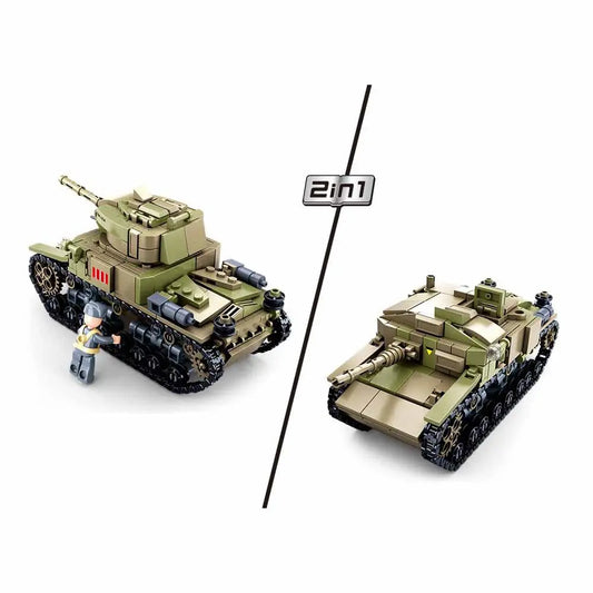 DAHONPA Military Series M13/40 Tank Army Building Blocks Set with 463 Pieces DAHONPA