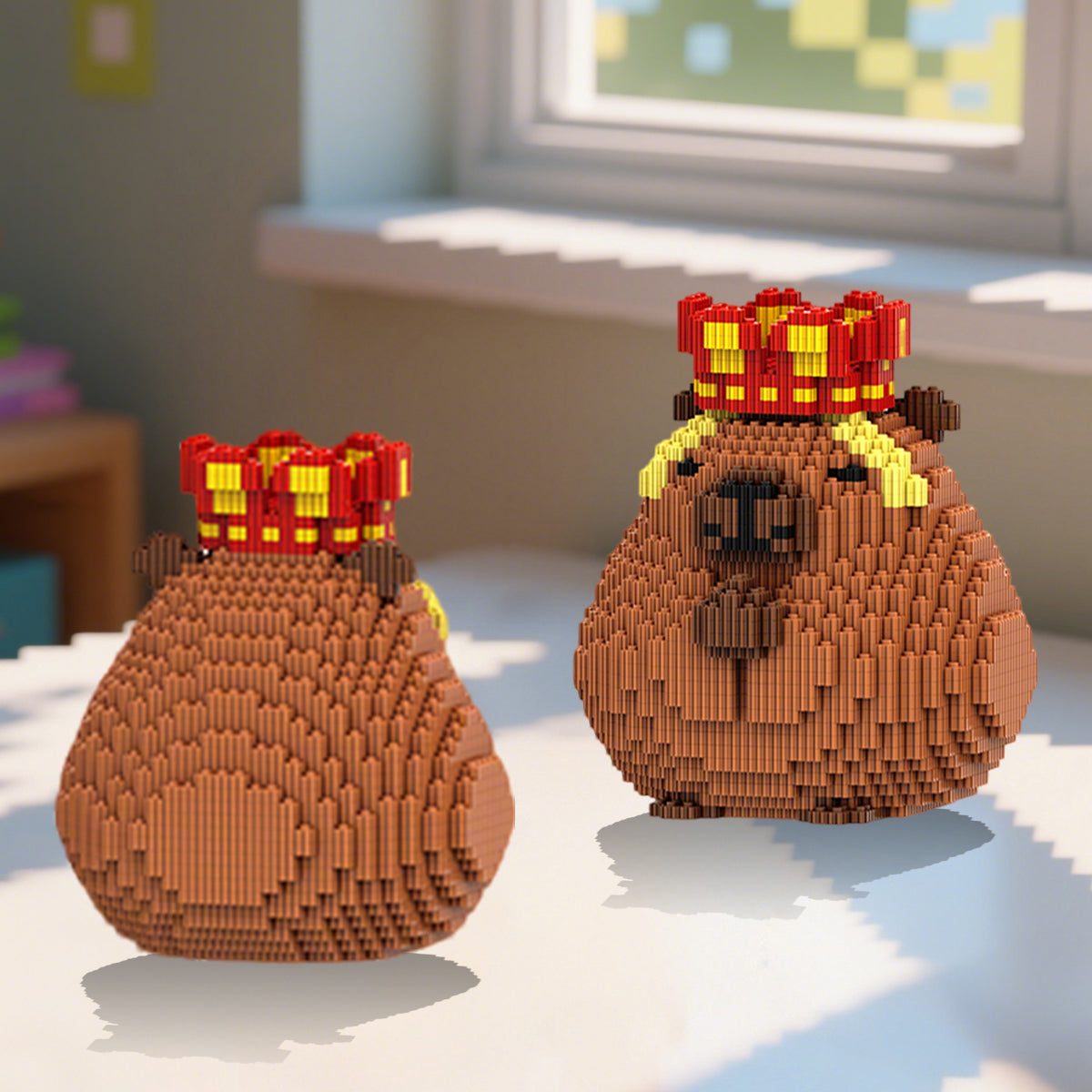 DAHONPA Animals Series Capybara Toy Micro Building Block Set, 1780 Pieces with Tang Seng's Costume Design, Special Decoration Present for Adults