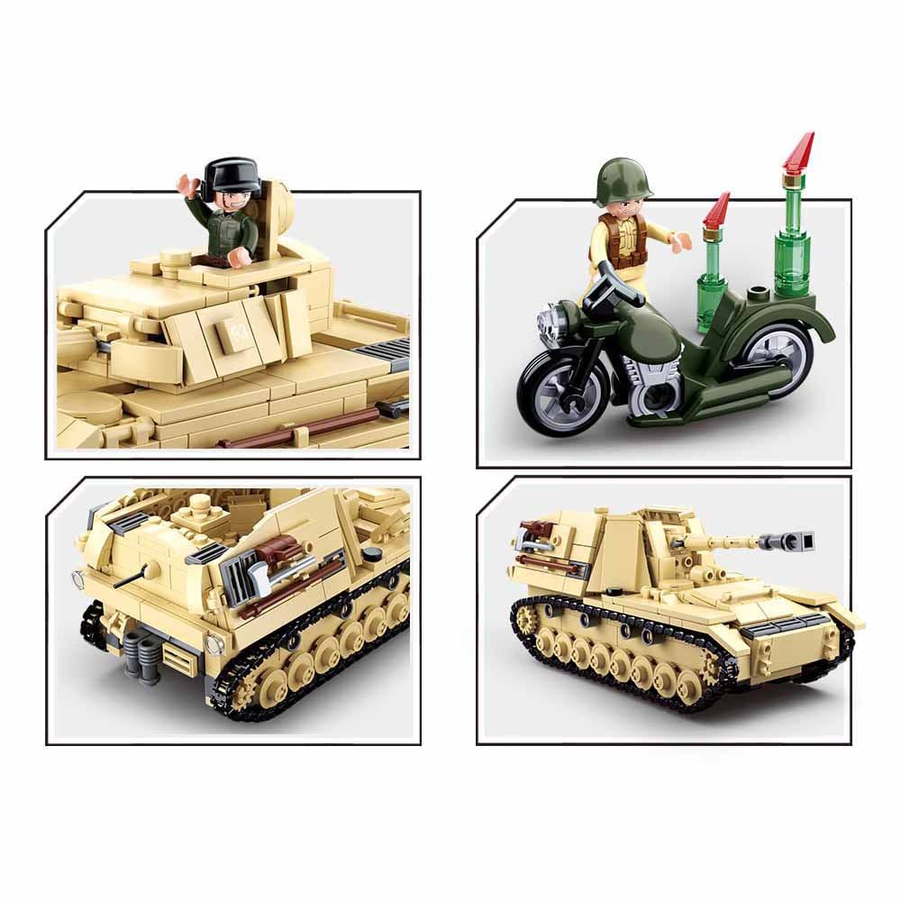 DAHONPA Military Series Panzer-Ⅳ Tank Army Building Blocks Set with 543 Pieces