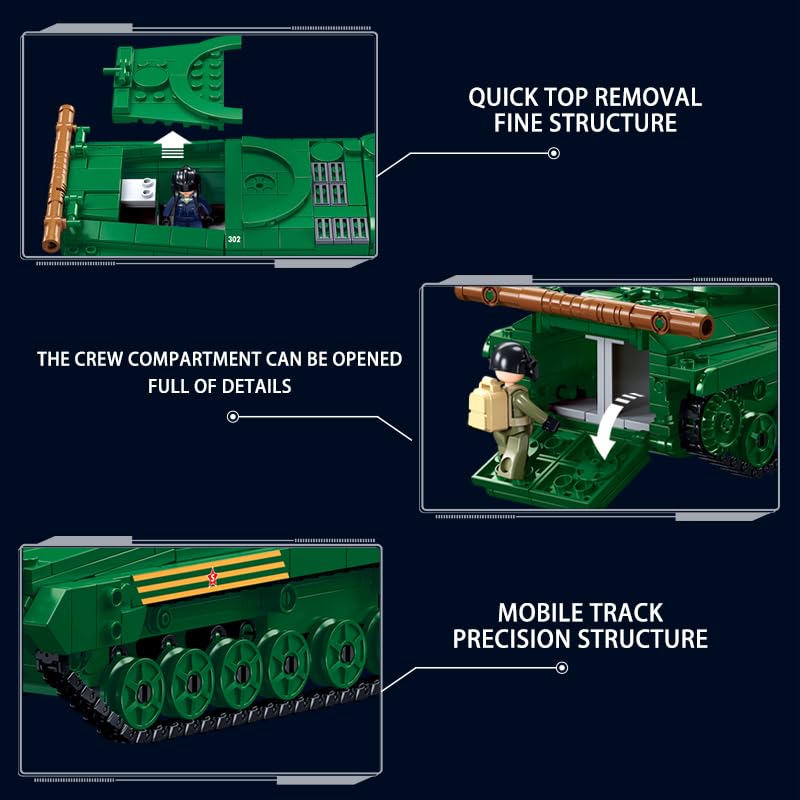 DAHONPA Military Series BMP-1 Infantry Fighting Vehicle Army Building Blocks Set with 738 Pieces