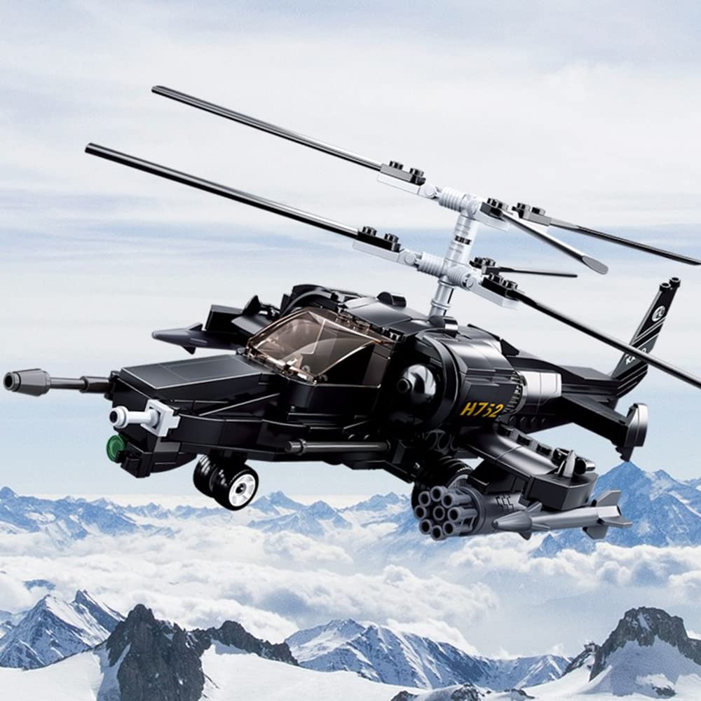 DAHONPA Military Series KA50 Helicopter Building Blocks Set with 330 Pieces