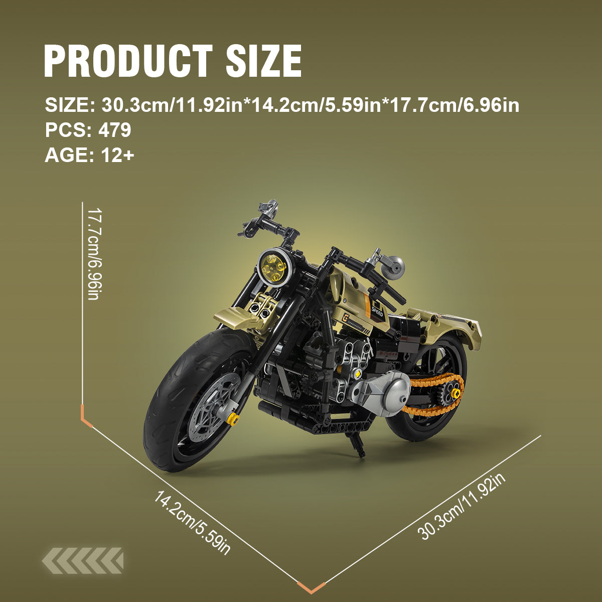DAHONPA 2 in-1 Transform Motorbike Building Blocks Set, with 479 PCS Moto & Fighter Transform
