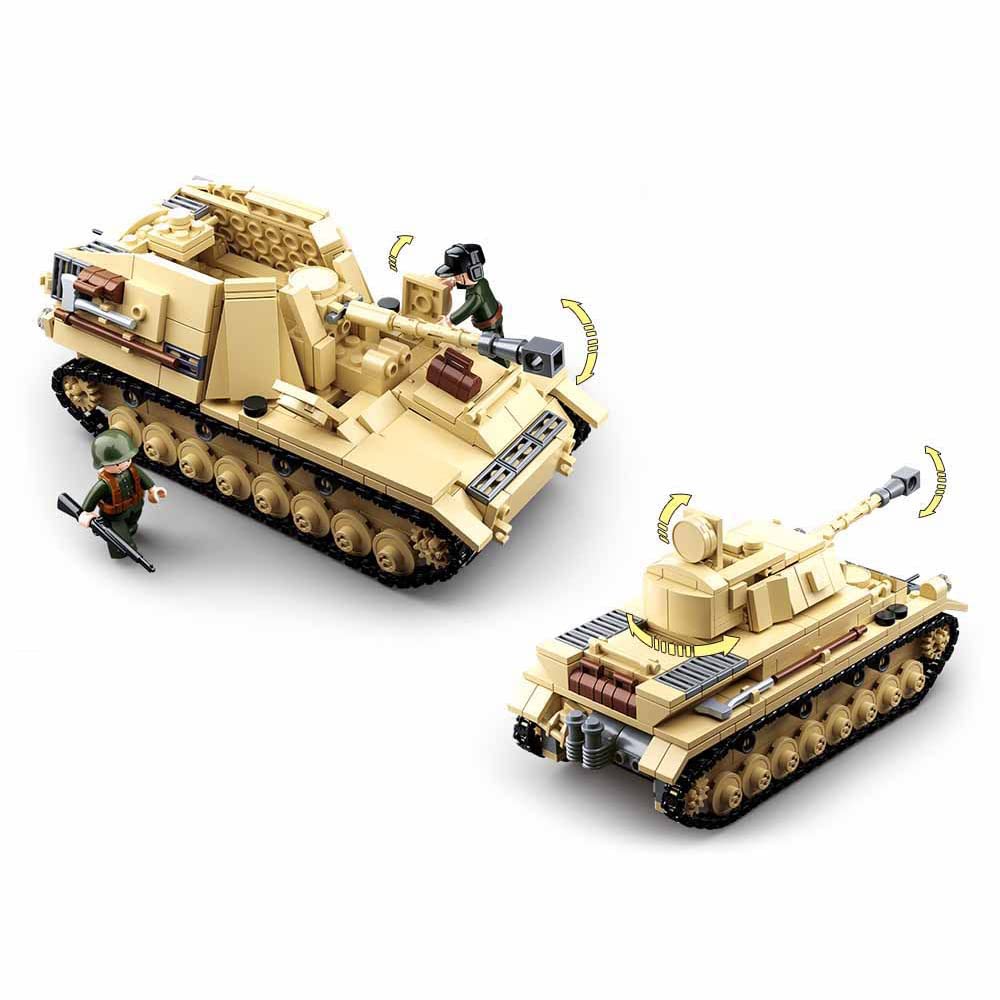 DAHONPA Military Series Panzer-Ⅳ Tank Army Building Blocks Set with 543 Pieces
