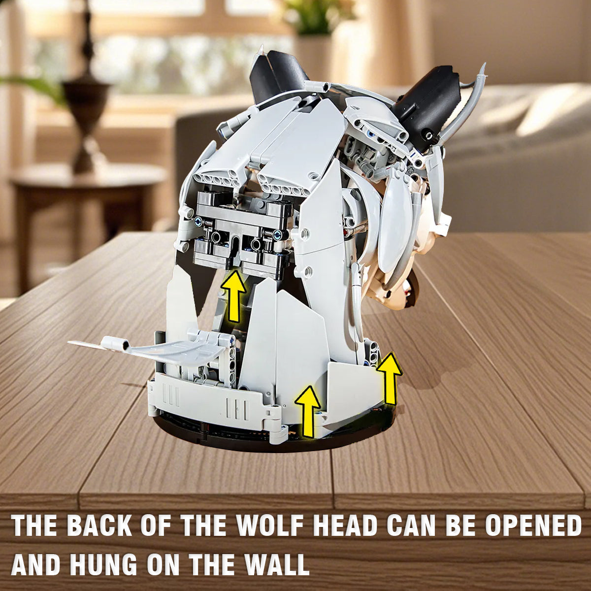 DAHONPA Wolf Head Creative Decoration Series Animal Building Blocks Set Gift for Adults and Kids, Room Desk Decor or Wall Hanging - 992 PCS