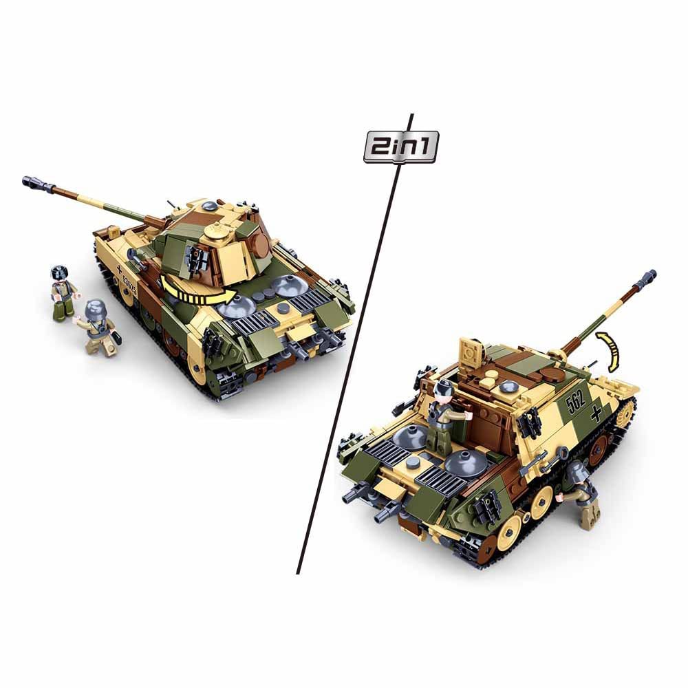 DAHONPA Military Series Panzer G Tank Army Building Block Set with 725 Pieces