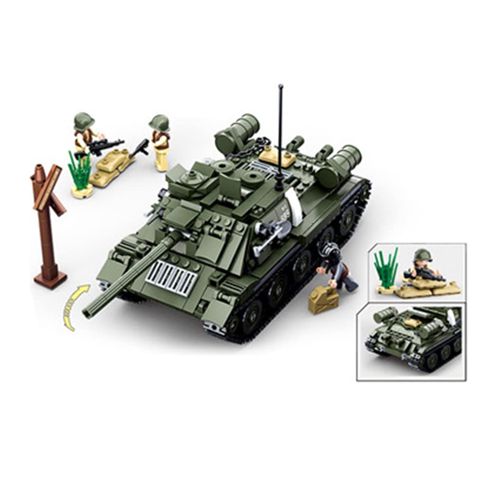 DAHONPA Military Series T-34/85 Tank Army Building Blocks Set with 687 Pieces