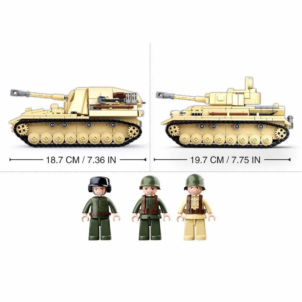 DAHONPA Military Series Panzer-Ⅳ Tank Army Building Blocks Set with 543 Pieces DAHONPA