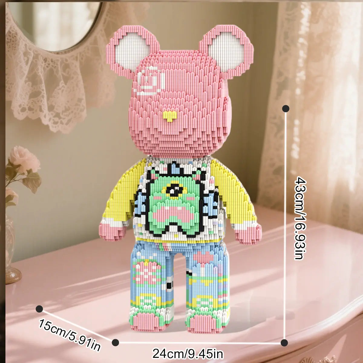 DAHONPA Cool Graffiti Monster Bear Micro Building Blocks Set (5700 PCS) – DIY Childlike Trendy Bear Figurine Toy for Kids & Adults DAHONPA