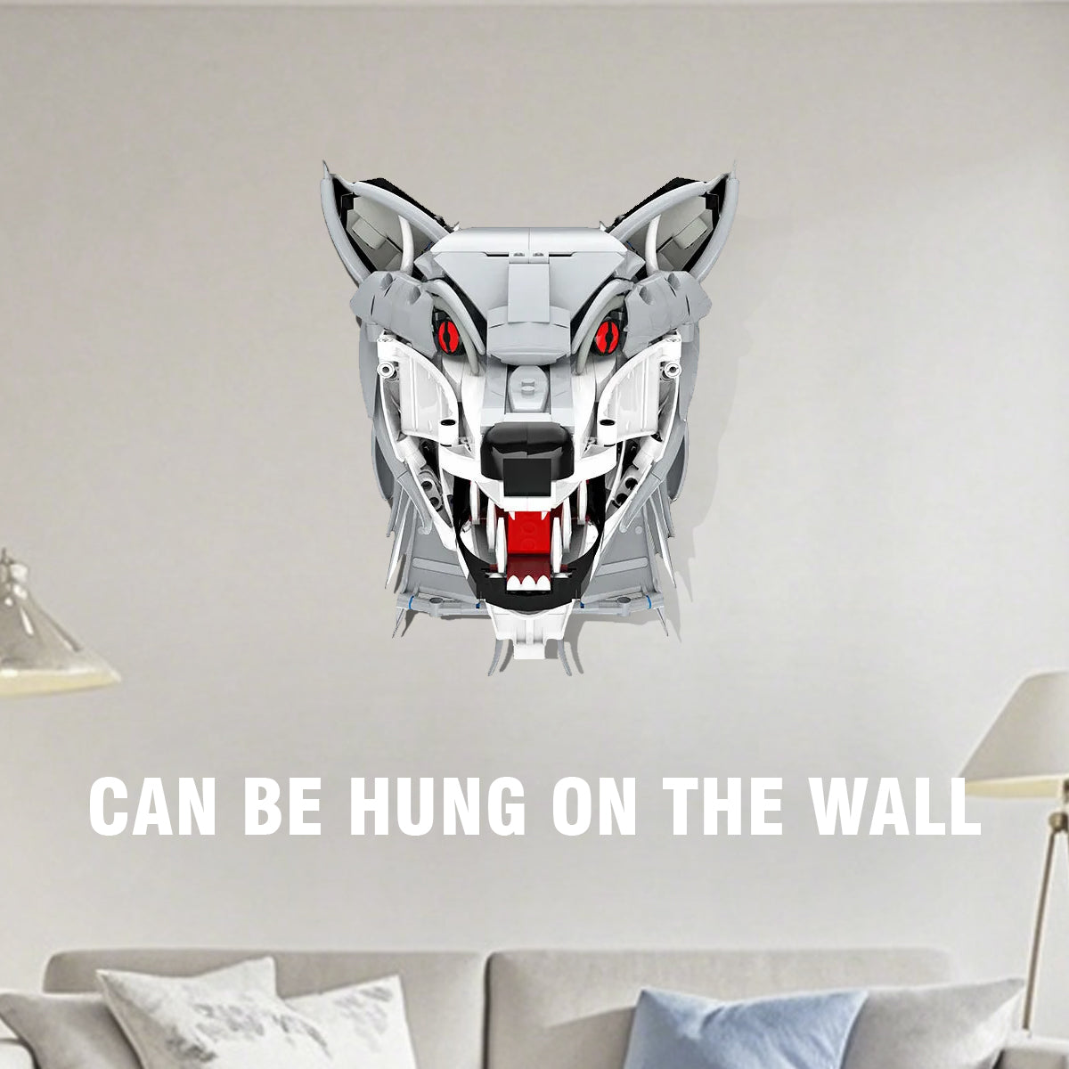 DAHONPA Wolf Head Creative Decoration Series Animal Building Blocks Set Gift for Adults and Kids, Room Desk Decor or Wall Hanging - 992 PCS