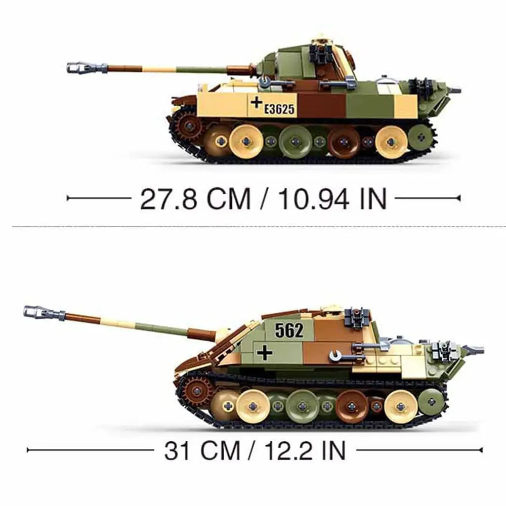 DAHONPA Military Series Panzer G Tank Army Building Block Set with 725 Pieces DAHONPA