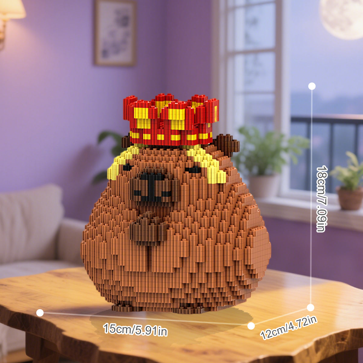 DAHONPA Animals Series Capybara Toy Micro Building Block Set, 1780 Pieces with Tang Seng's Costume Design, Special Decoration Present for Adults