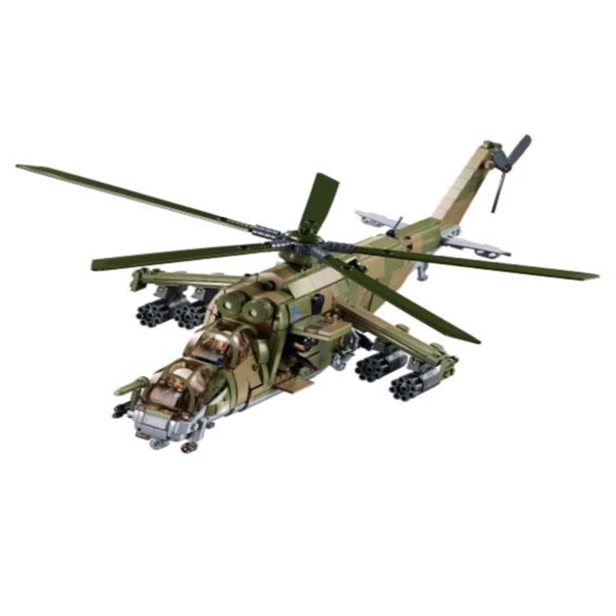 DAHONPA Military Series MI-24S Helicopter Building Blocks Set with 893 Pieces