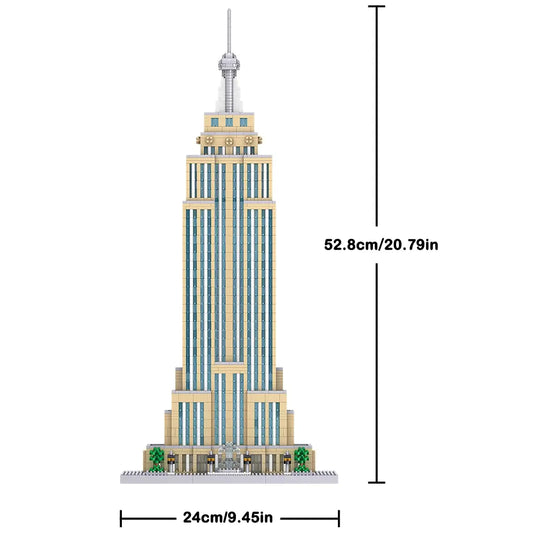 DAHONPA Architecture Series Empire State Micro Mini Building Blocks Set with 3819 Pieces OXCTOY