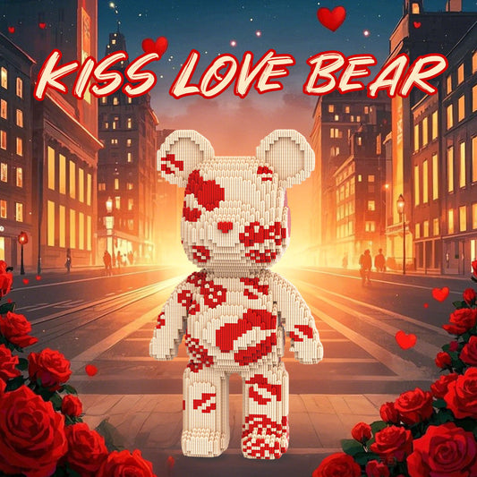 DAHONPA Heart Splash Cream Bear Micro Building Blocks Set (5450 PCS) – DIY Romantic Trendy Collectible Figurine Toy for Kids & Adults DAHONPA