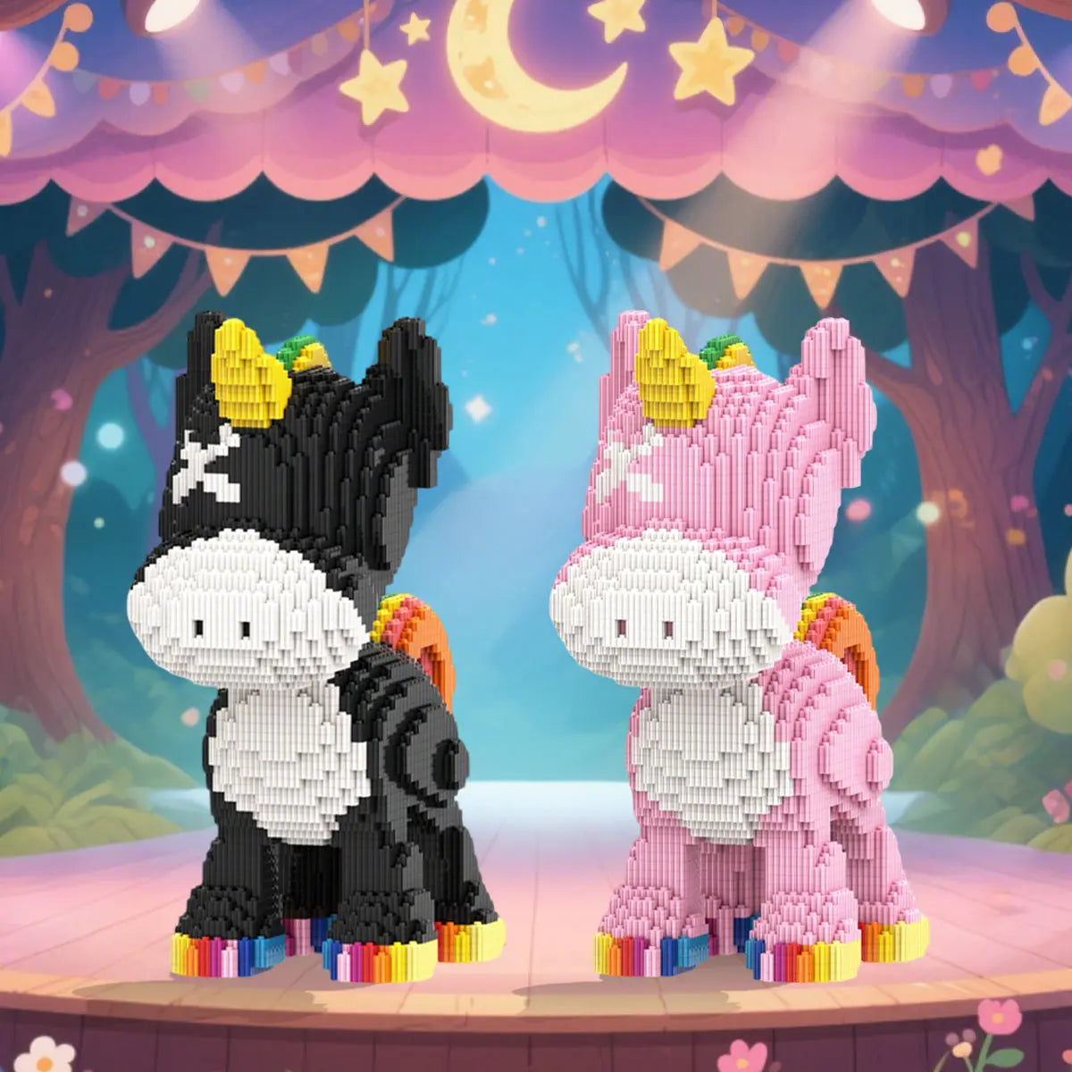 DAHONPA Animal Series Sunny Black Donkey Toy Building Block Set, 4500 Pieces Micro Building Brick, Special Decoration Present for Boys & Girls DAHONPA