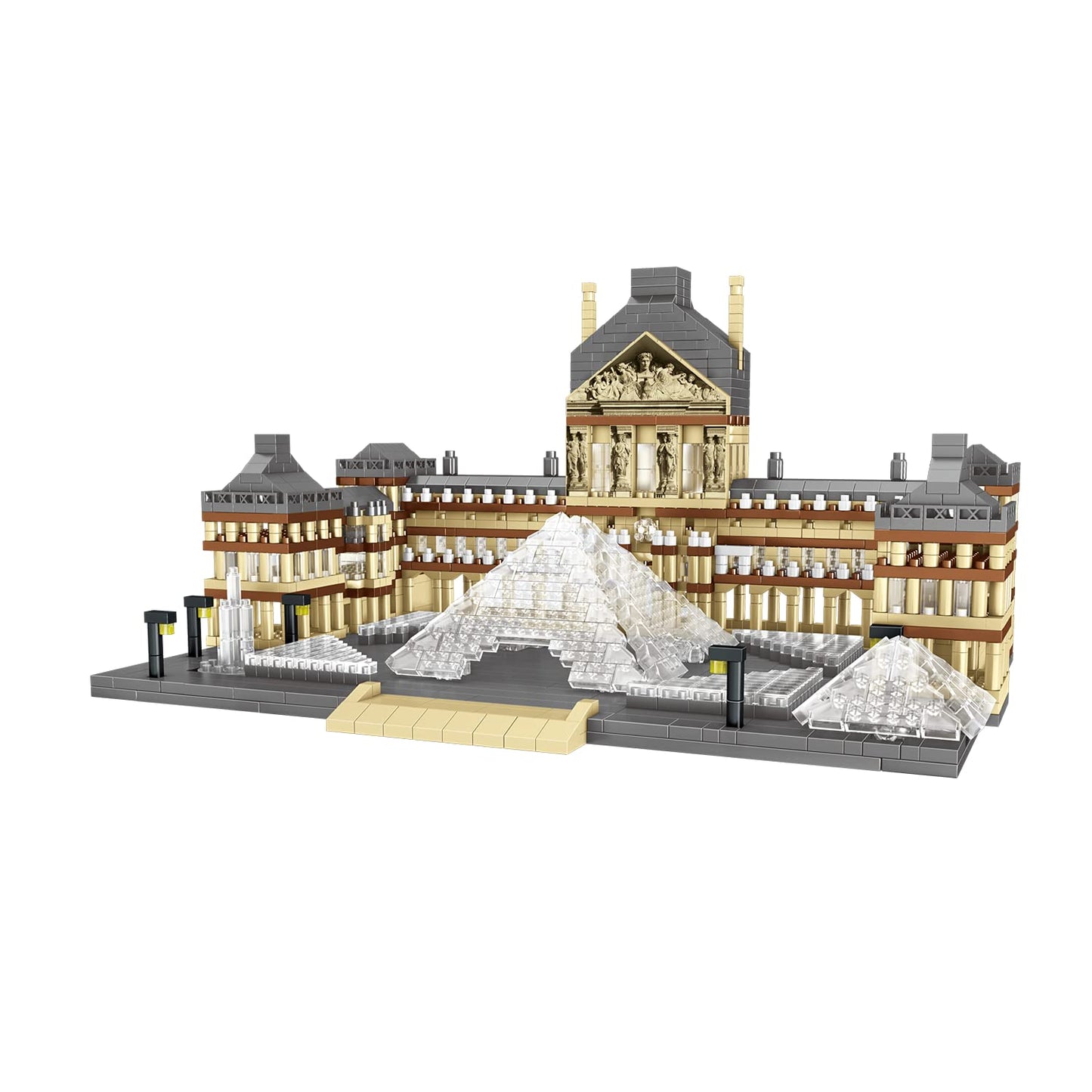 DAHONPA Architecture Series Architecture Louvre Micro Mini Building Blocks Set with 3377 Pieces