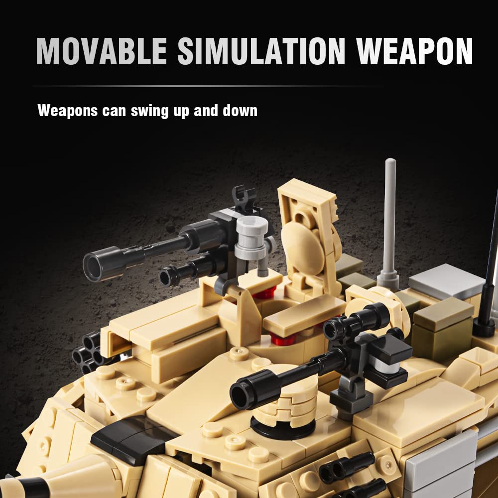 DAHONPA Military Series M1A2 Abrams Tank Building Blocks Set with 923 Pieces