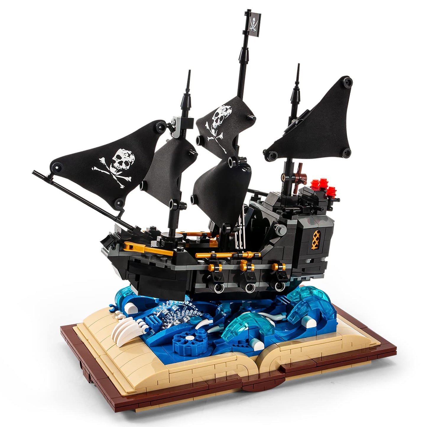 DAHONPA Grimoire Series Black Pearl Ship Building Blocks Toy Set with 919 Pieces