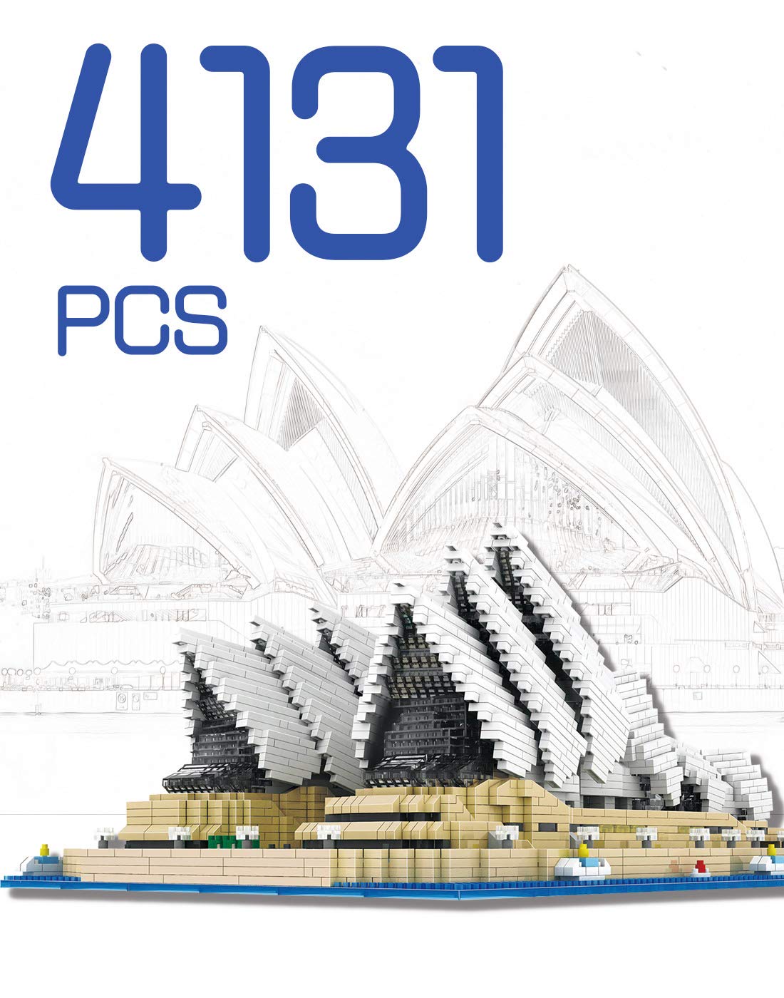 DAHONPA Architecture Series Sydney Opera House Micro Mini Building Blocks Set with 4131 Pieces