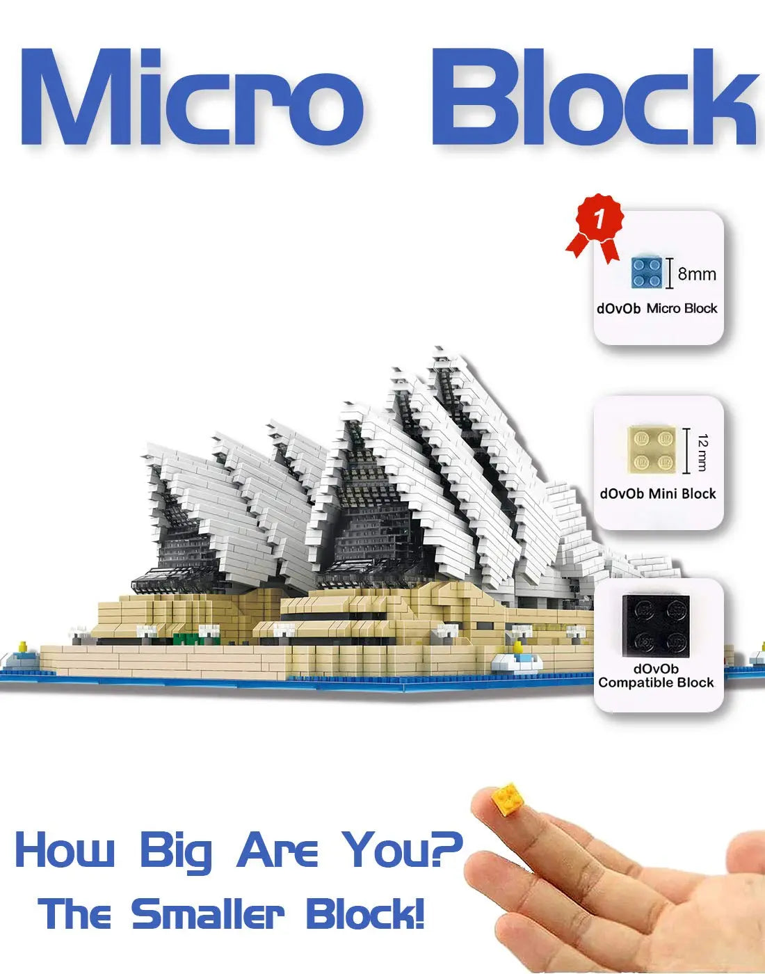 DAHONPA Architecture Series Sydney Opera House Micro Mini Building Blocks Set with 4131 Pieces OXCTOY