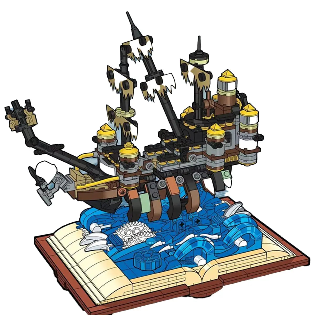 DAHONPA Grimoire Series Queen Mary Pirates Ship Building Blocks Set with 1028 Pieces DAHONPA
