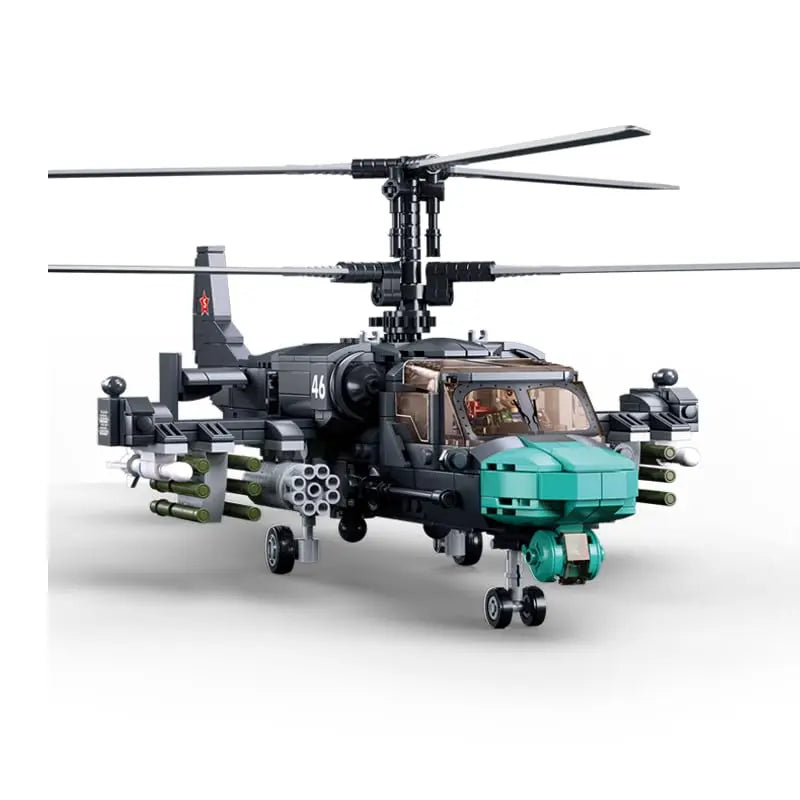 DAHONPA Military Series KA-52S Helicopter Army Airplane Building Blocks Set with 913 Pieces DAHONPA