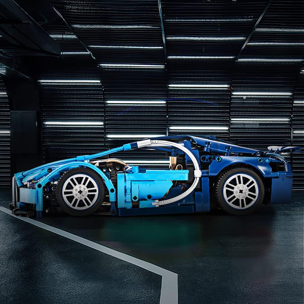 DAHONPA Bluce Sports Car MOC Building Blocks Kit, 1:14 Bugatti Scale Sports Car Model Toys(1258 Pcs),Gift for Adults and Kids