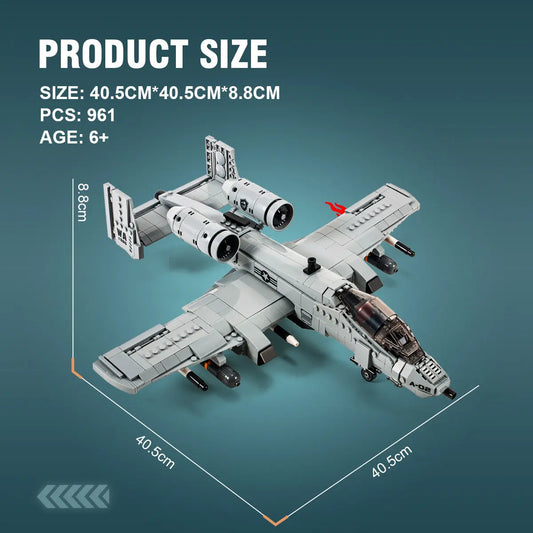 DAHONPA Military Series A10 Warthog Fighter Building Blocks Set with 931 Pieces DAHONPA