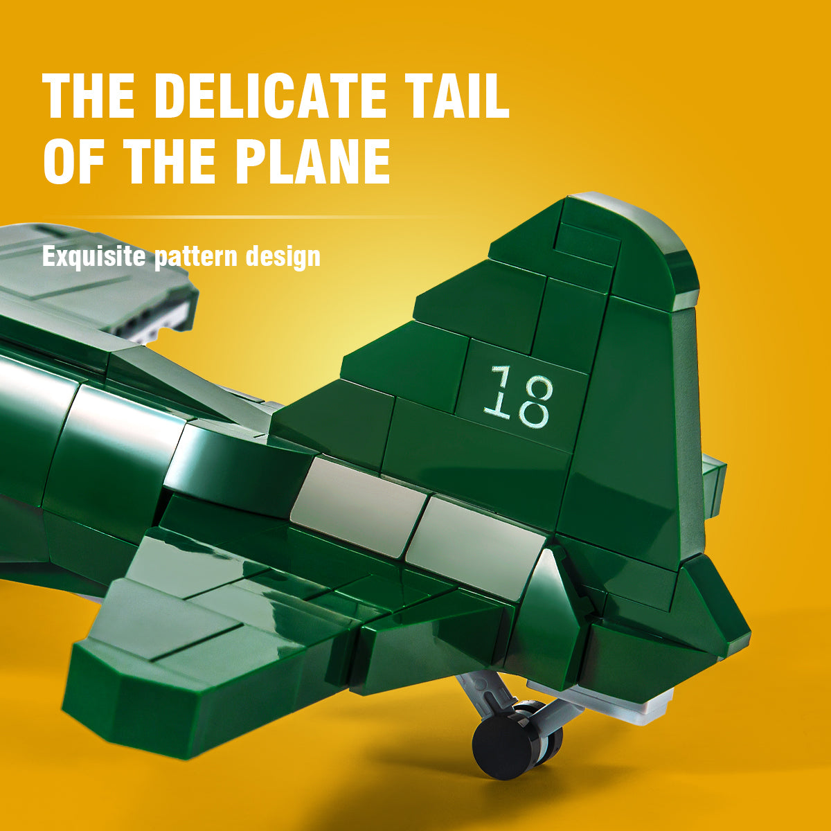 DAHONPA Military Series A6M Zero Fighter Army Airplane Building Blocks Set with 560 Pieces